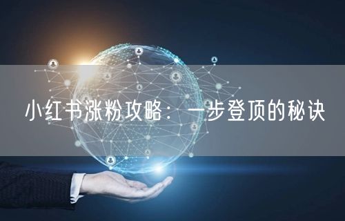 小红书涨粉攻略：一步登顶的秘诀