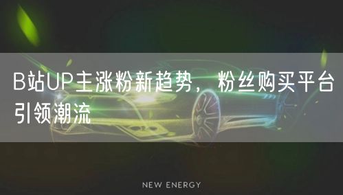 B站UP主涨粉新趋势，粉丝购买平台引领潮流